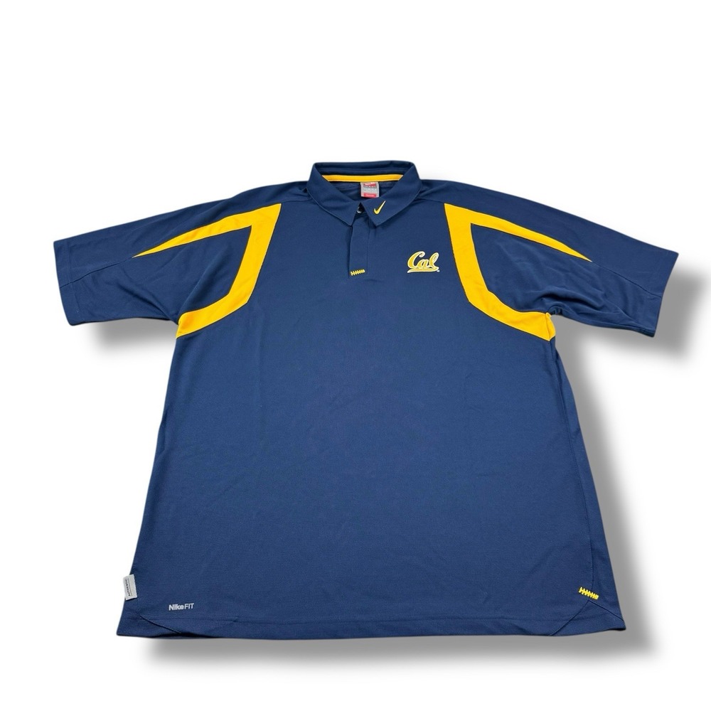 VTG Y2K Nike Fit Dry California Golden Bears Cal Polo Shirt Mens Sz XL EUC